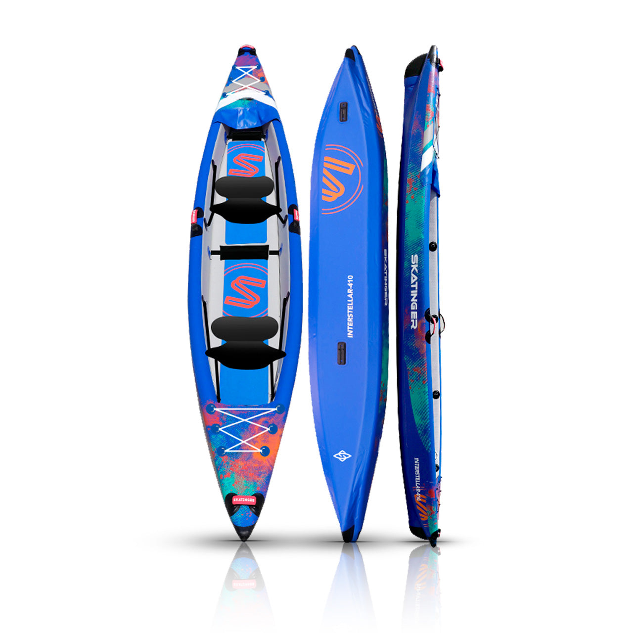 Kayak Inflable Skatinger 410cm 2 Personas + Accesorios