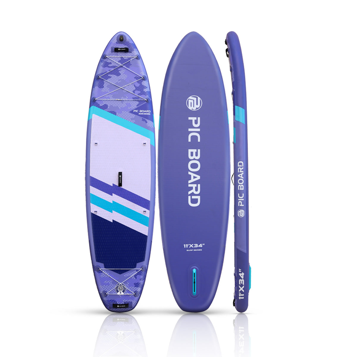 Skatinger | Camouflage 11’ x 34” x 6” Tabla de Remo Inflable