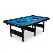 Mesa de billar azul de 7 pies con tacos y accesorios