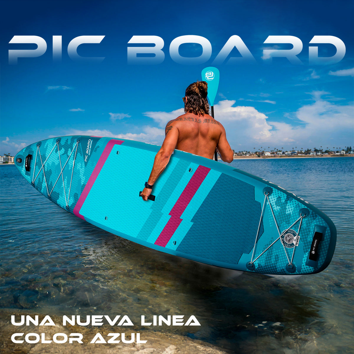 Skatinger | Camouflage 11’ x 34” x 6” Tabla de Remo Inflable