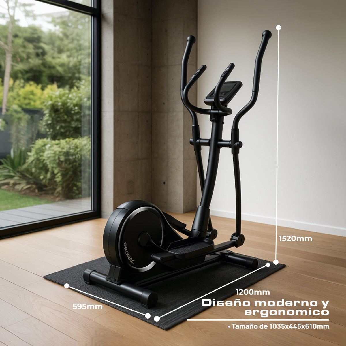 ELÍPTICA ESCALADORA MAGNÉTICA CROSS 16 NIVELES PANTALLA LED