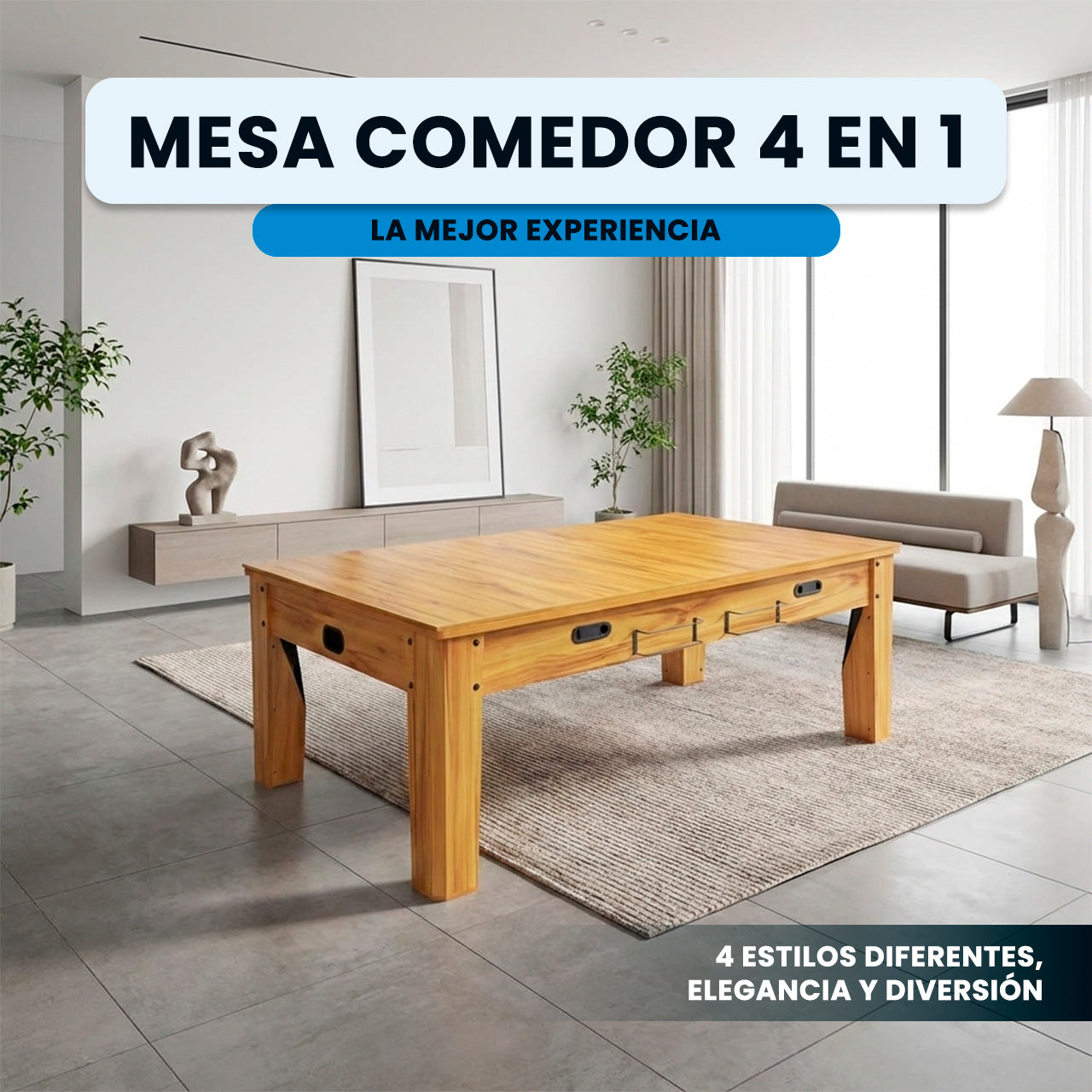 MESA DE JUEGOS 4 EN 1 8FT
