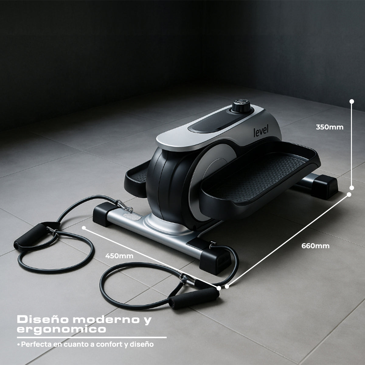 MINI ELÍPTICA PARA EJERCICIO 16 NIVEL DE RESISTENCIA CON PANTALLA LED