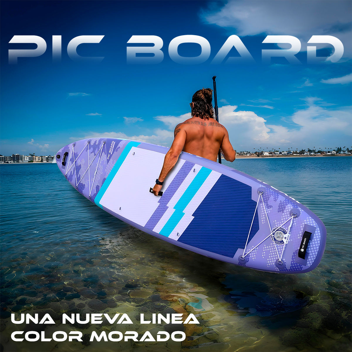 Skatinger | Camouflage 11’ x 34” x 6” Tabla de Remo Inflable