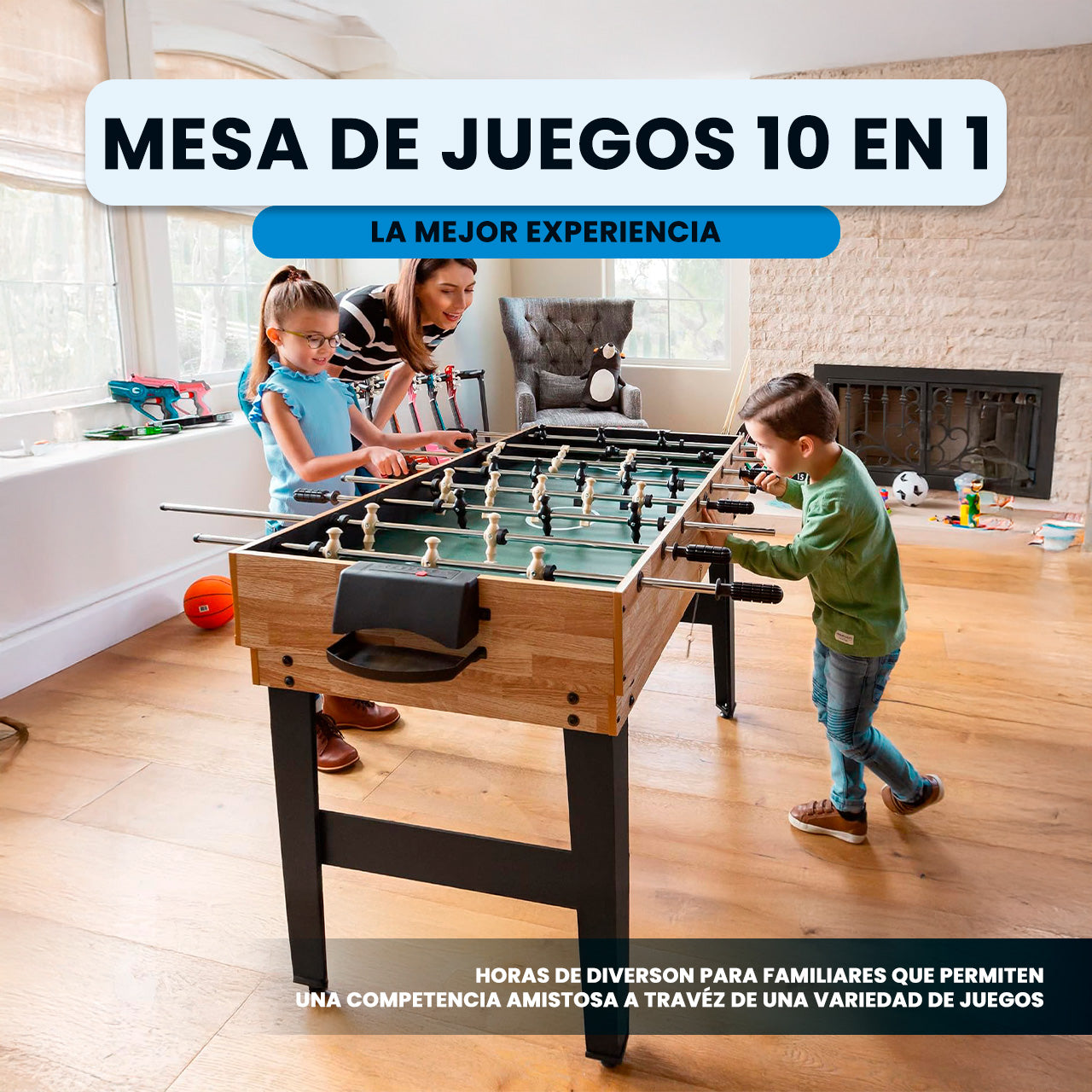 MESA DE JUEGOS 10 EN 1   4FT