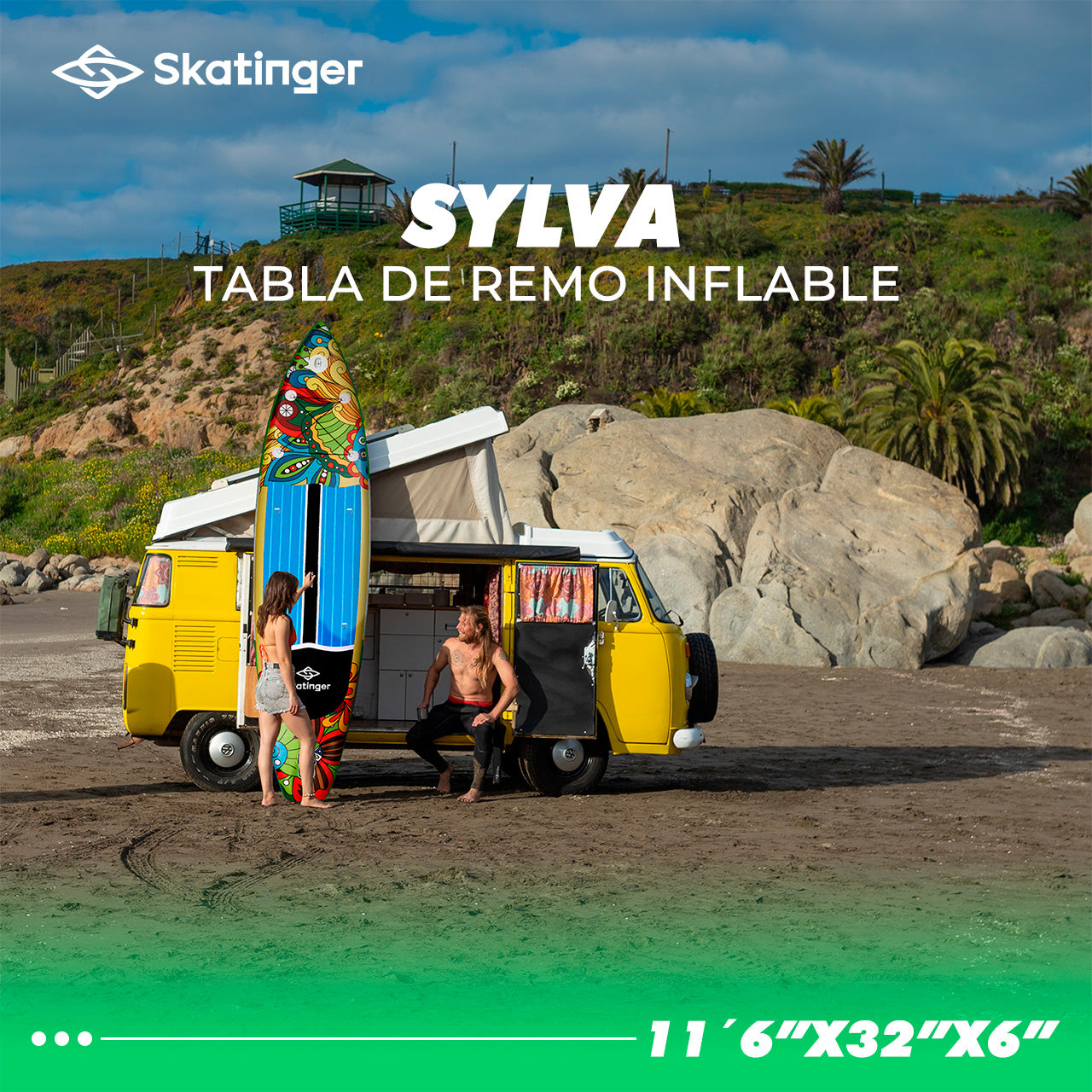 Skatinger | Sylva 11’6” x 32” x 6” Tabla de Remo Inflable