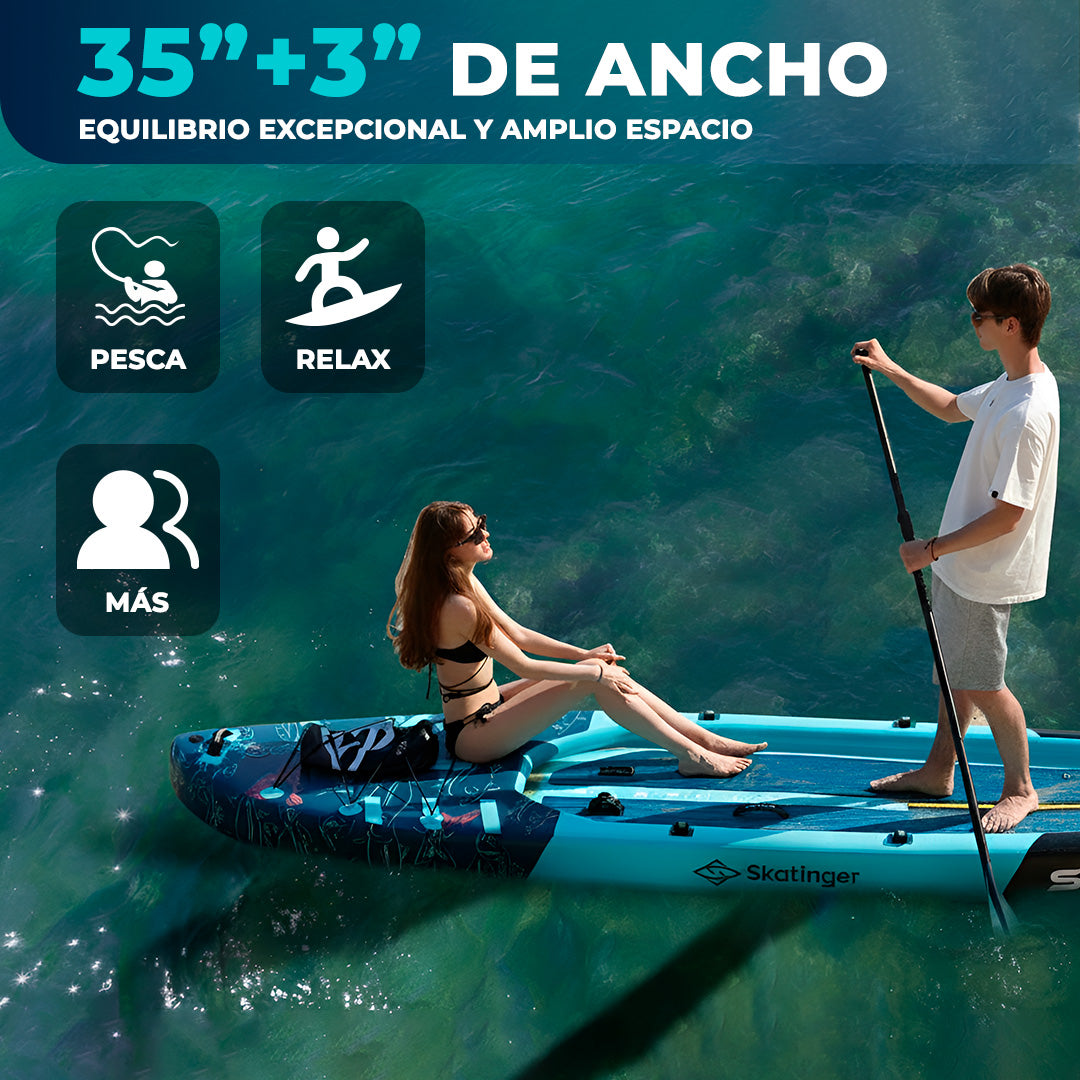 Tabla De Paddle Inflable Skatinger Fishing Sup 124 X 38