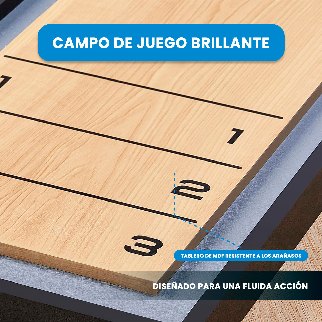 JUEGO TIPO SHUFFLEBOARD Y CURLING 2 EN 1