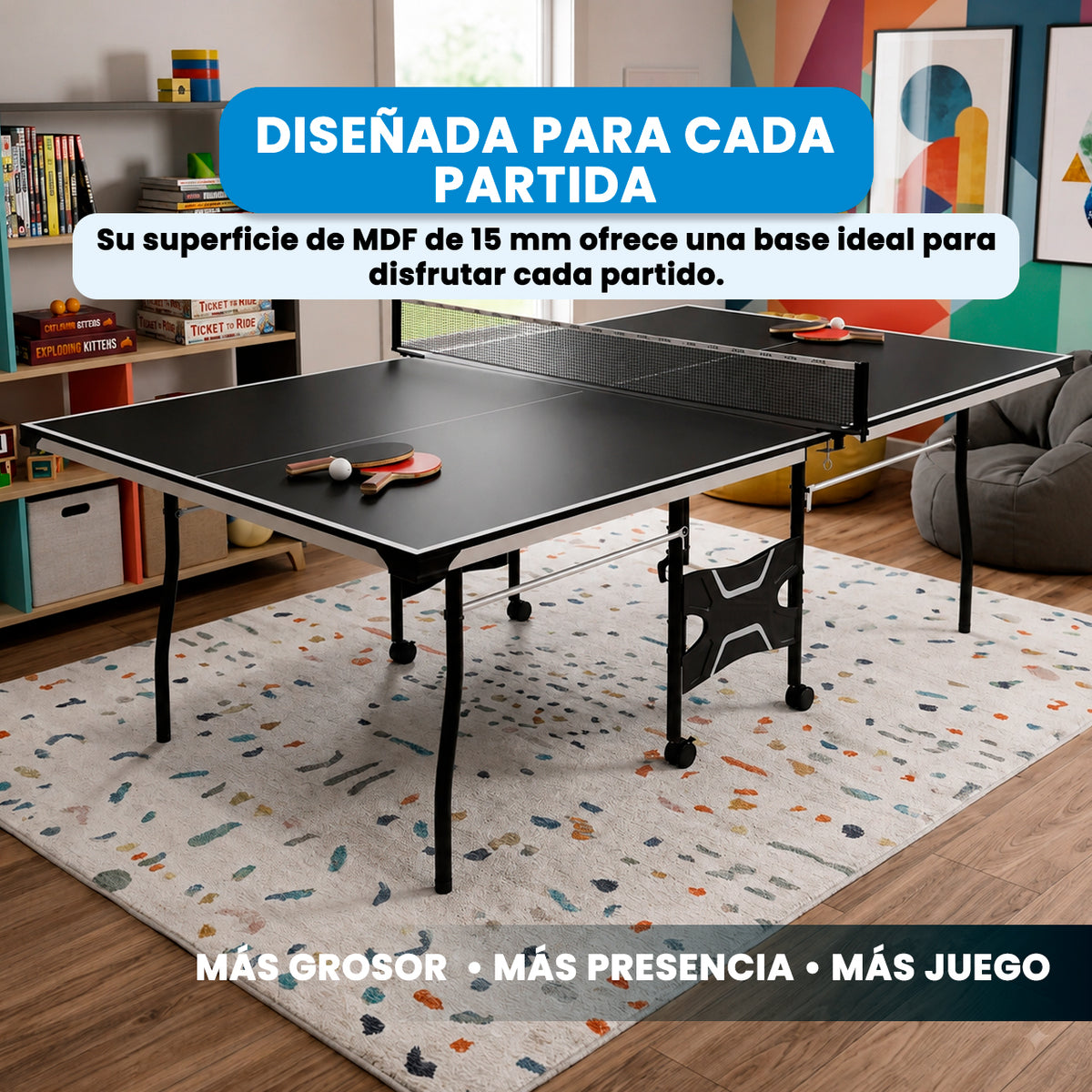 Mesa de PingPong | Negra 15 mm
