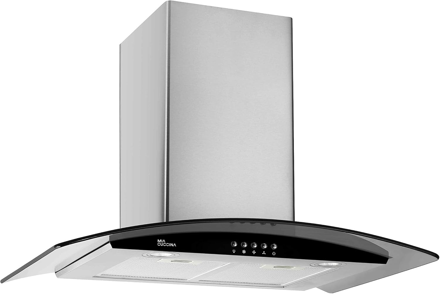 Campana extractora Mia Cuccina Acero inox y Vidro H2 90cm