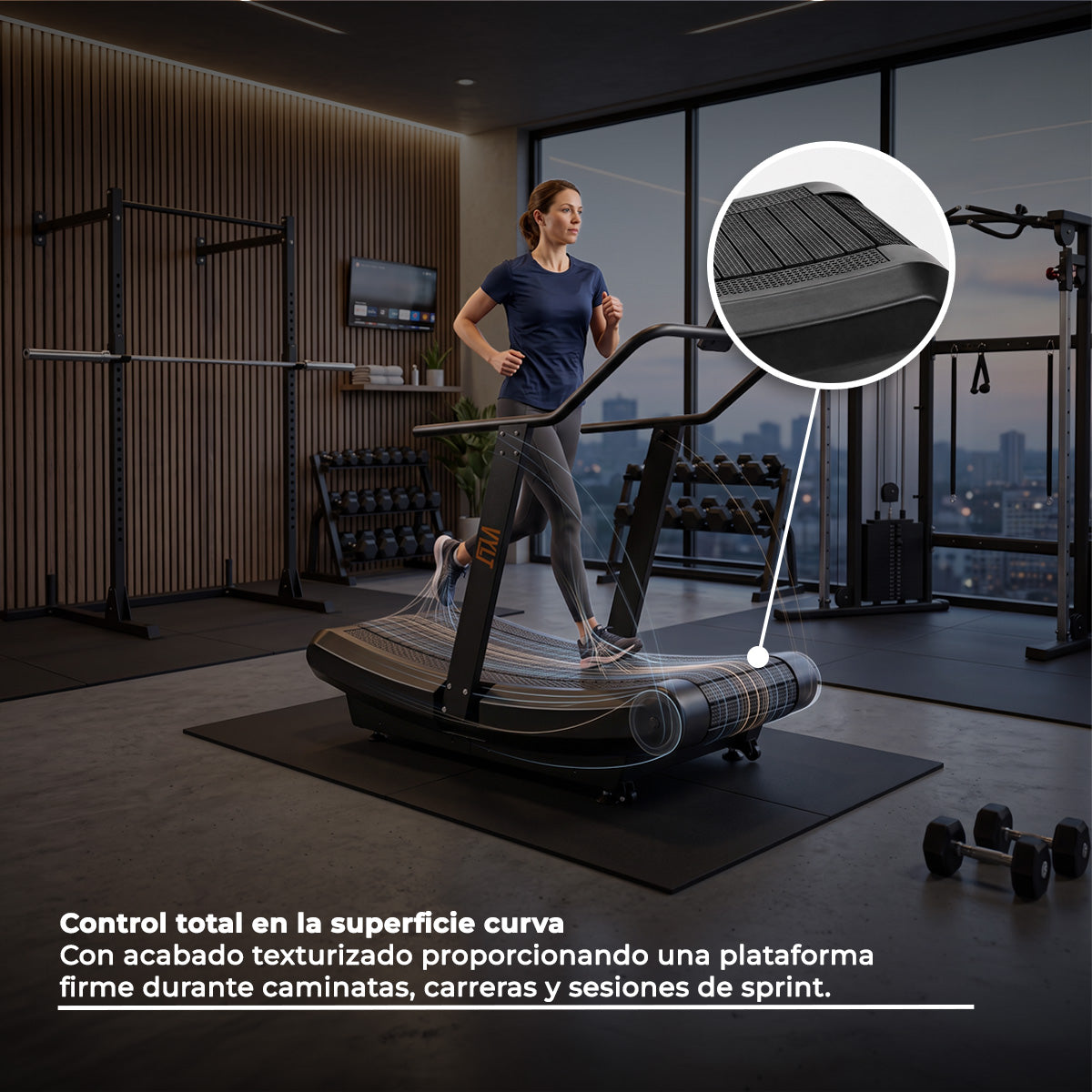Caminadora Eléctrica |  Curva con Inclinación Ajustable