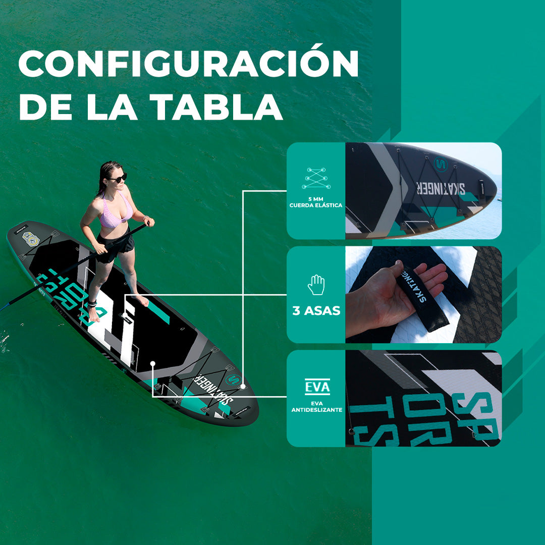 Tabla De Remo Inflable Skatinger Prana 116 X 35 X 6