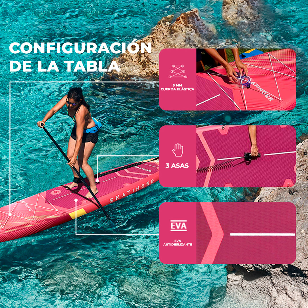Skatinger | Prana 11’6” x 35” x 6” Tabla de Remo Inflable