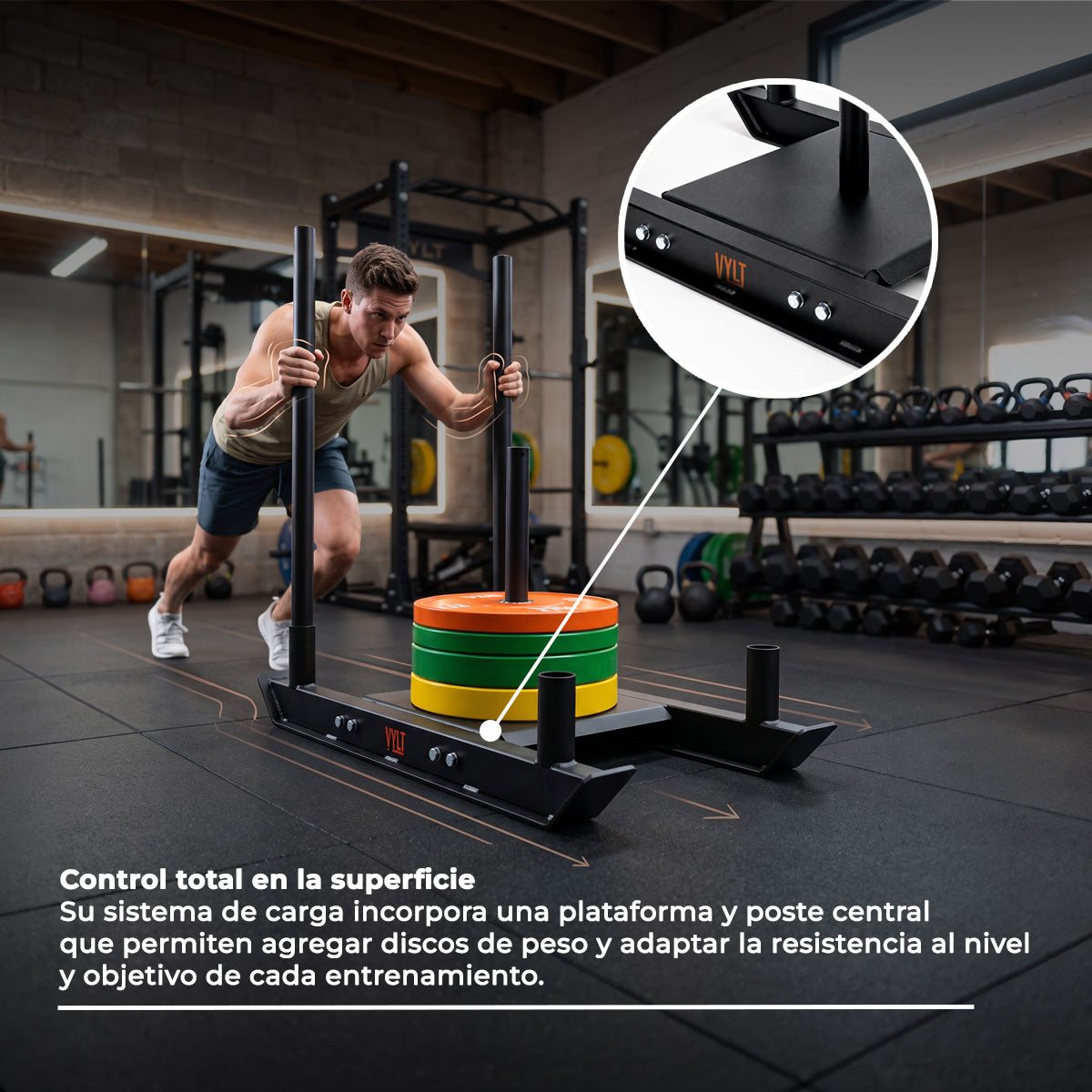 Trineo de Entrenamiento de Acero para Fuerza y Velocidad