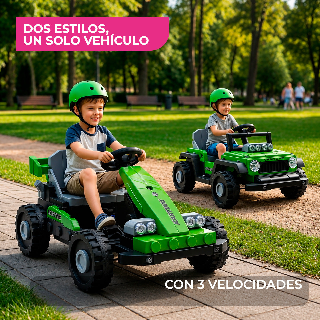 Go Kart Infantil Eléctrico 4X4 Cambiaforma 2 en 1