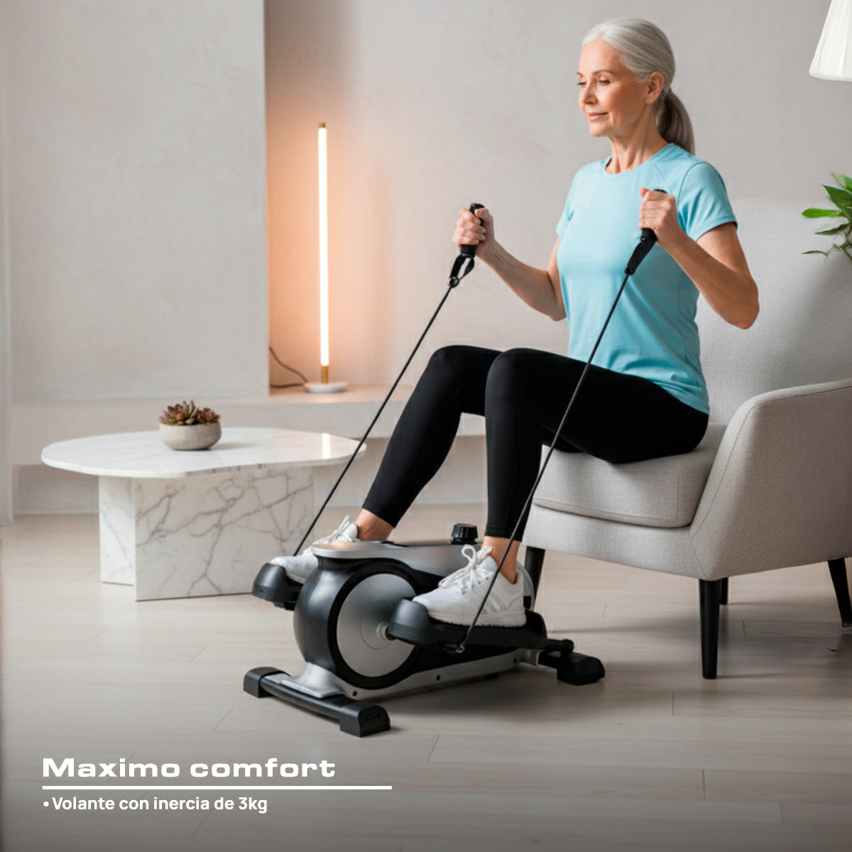 MINI ELÍPTICA PARA EJERCICIO 16 NIVEL DE RESISTENCIA CON PANTALLA LED