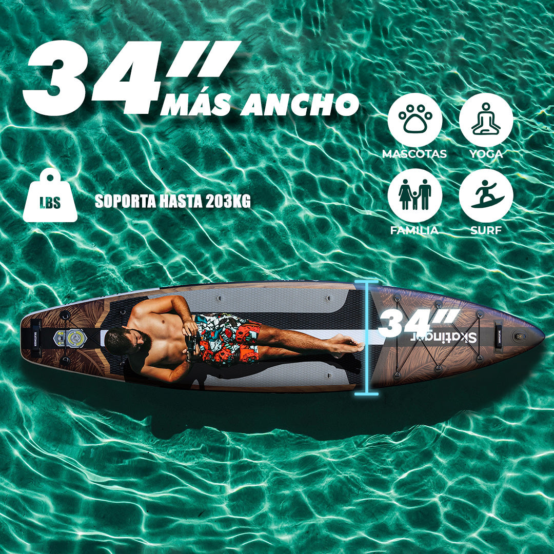 Tabla De Remo Inflable Skatinger Waverider 106 X 32 X 6