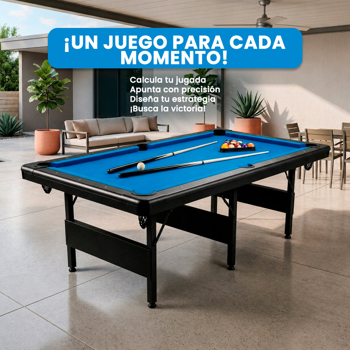 Mesa de Billar Azul | 7FT