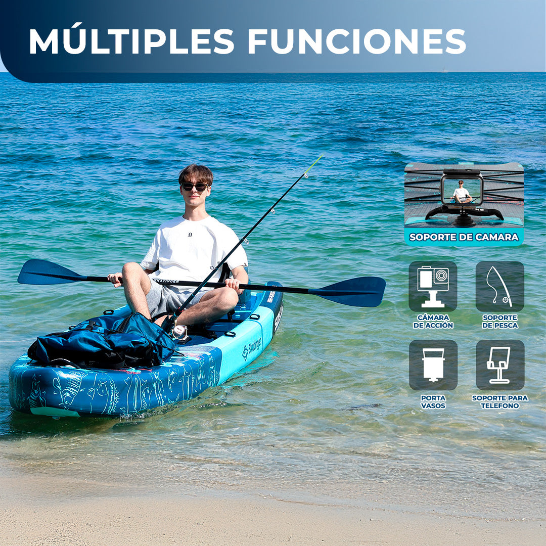 Tabla De Paddle Inflable Skatinger Fishing Sup 124 X 38
