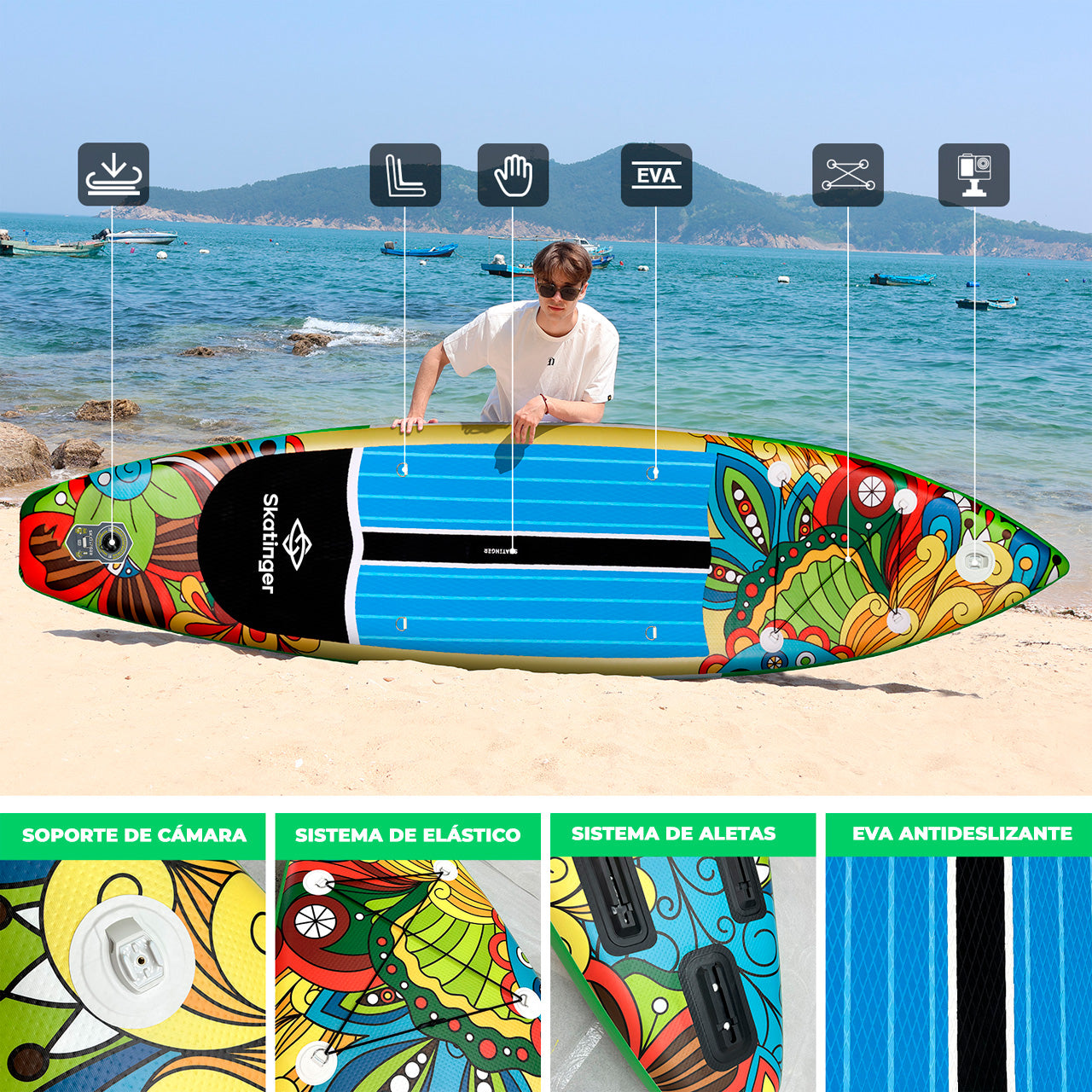 Skatinger Tabla De Remo Inflable Sylva