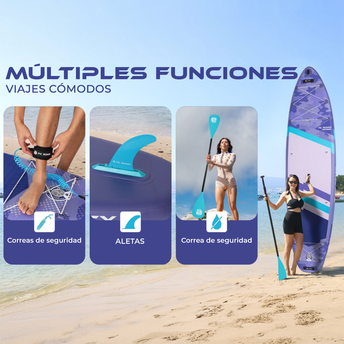 Skatinger | Camouflage 11’ x 34” x 6” Tabla de Remo Inflable