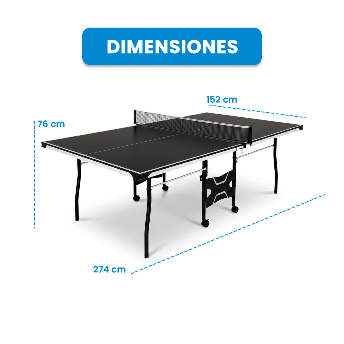 Mesa de PingPong | Negra 15 mm