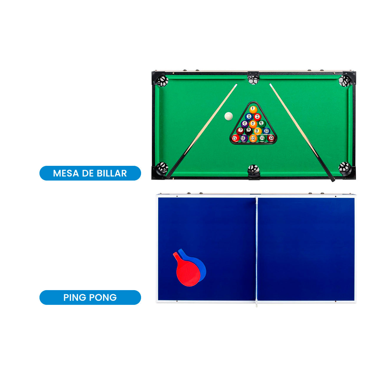 MESA DE JUEGOS 4 EN 1 3FT