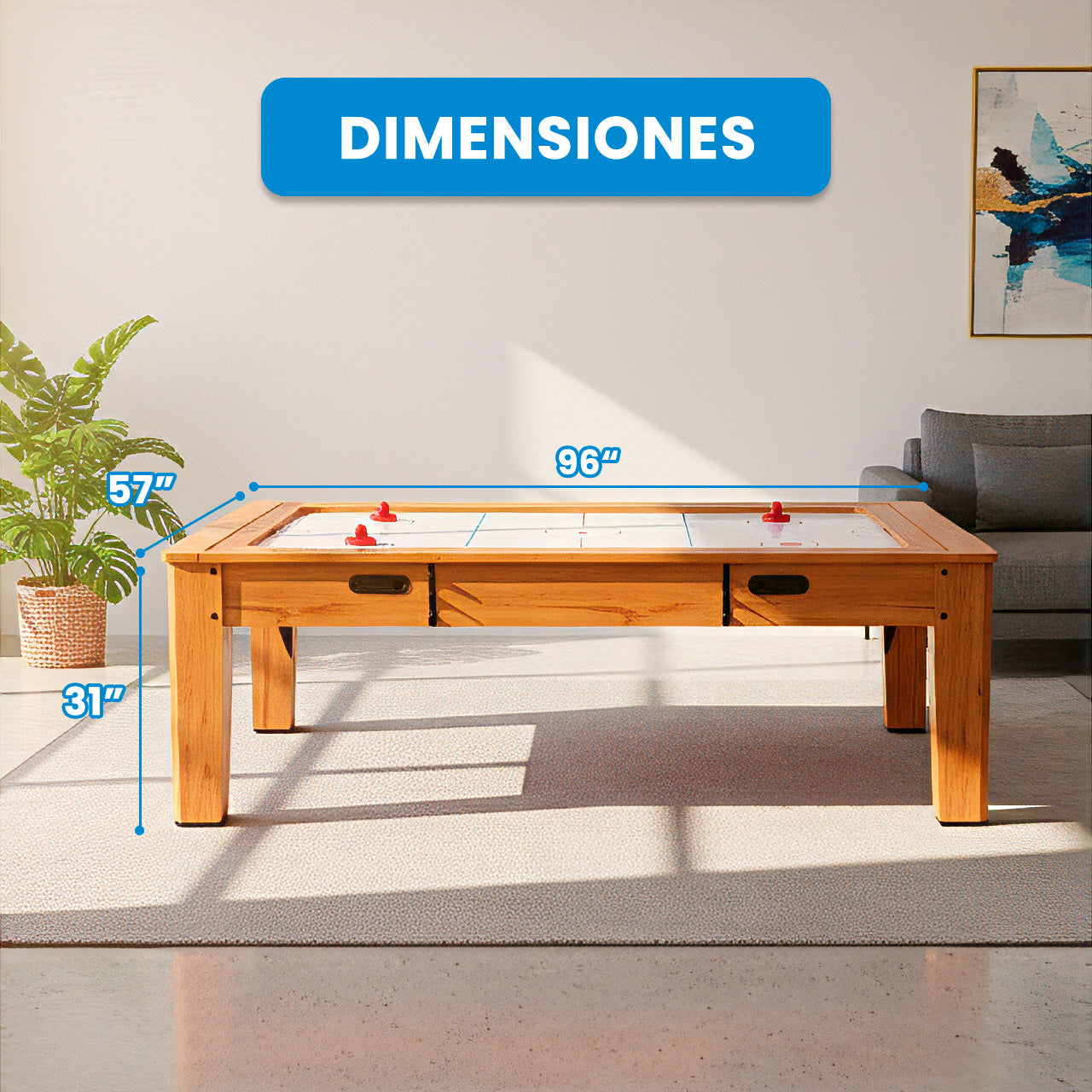 MESA DE JUEGOS 4 EN 1 8FT