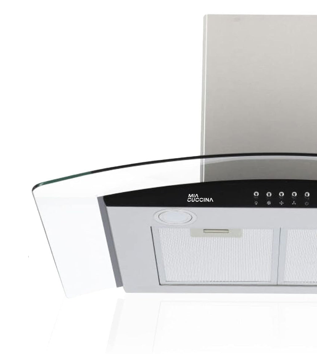 Campana extractora Mia Cuccina Acero inox y Vidro H2 90cm