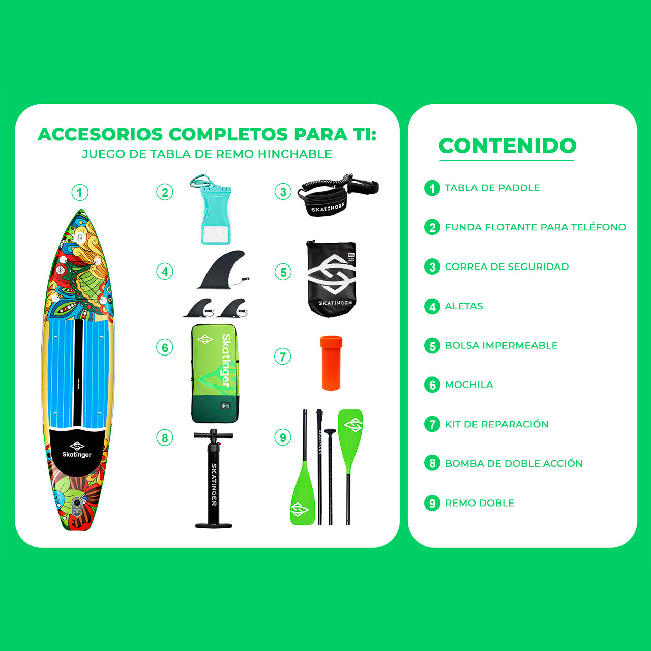 Skatinger Tabla De Remo Inflable Sylva