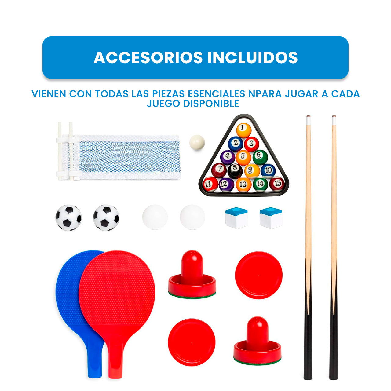 MESA DE JUEGOS 4 EN 1 3FT