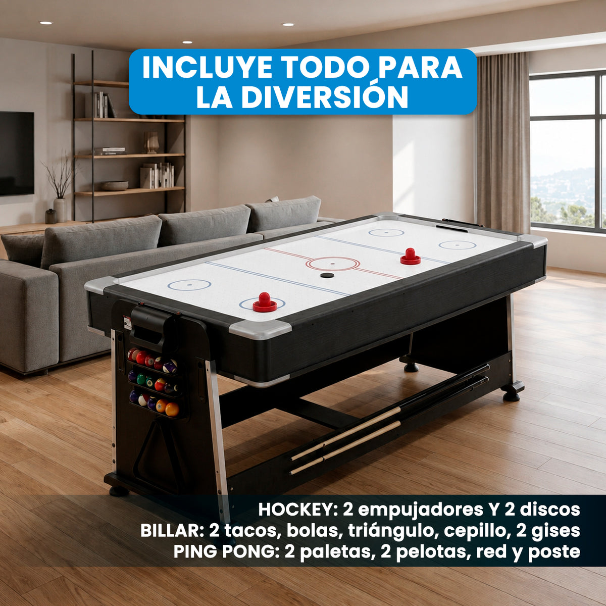 Mesa Multijuegos  3 en 1 | 7FT