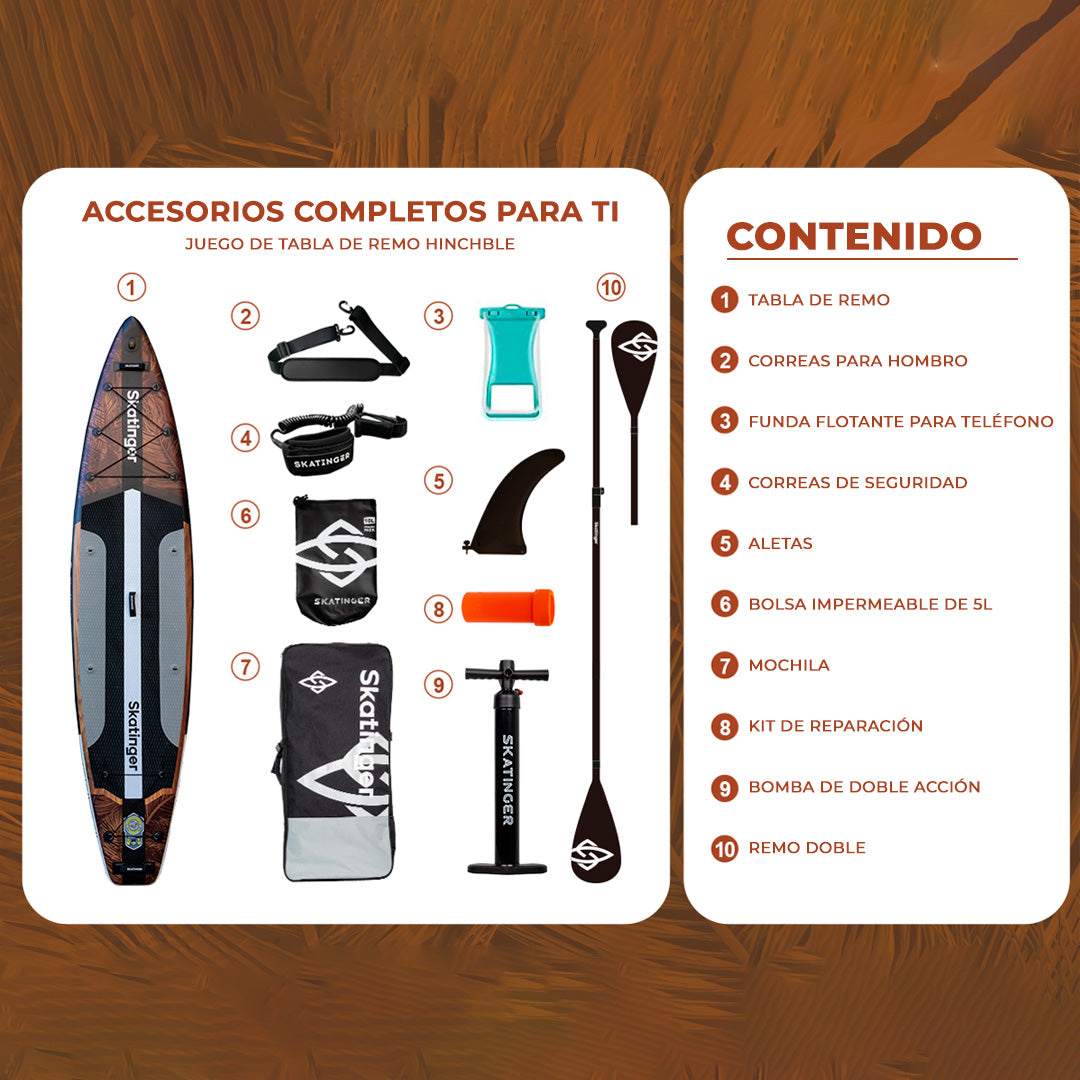 Tabla De Remo Inflable Skatinger Waverider 106 X 32 X 6