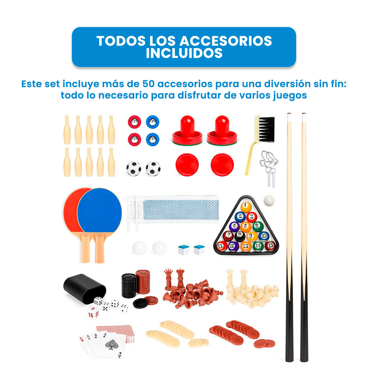 MESA DE JUEGOS 10 EN 1   4FT