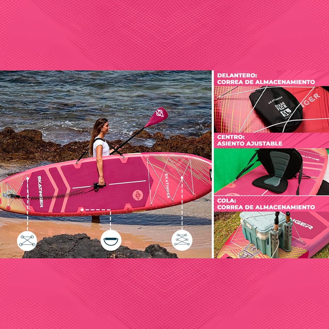 Skatinger | Prana 11’6” x 35” x 6” Tabla de Remo Inflable