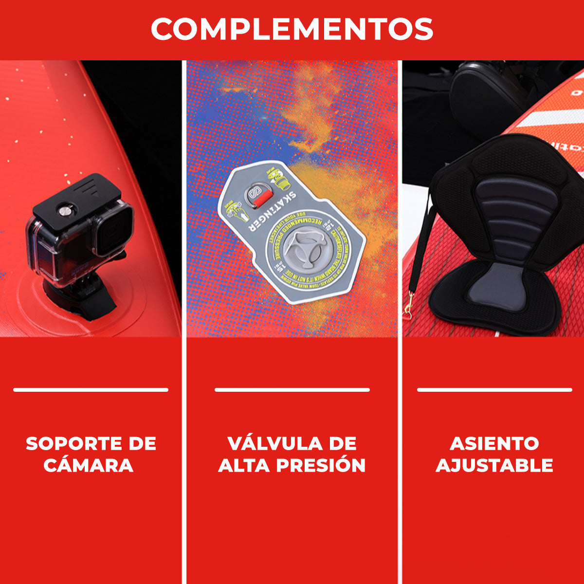 Skatinger Tabla De Remo Inflable 116 X 32 Interstellar Red