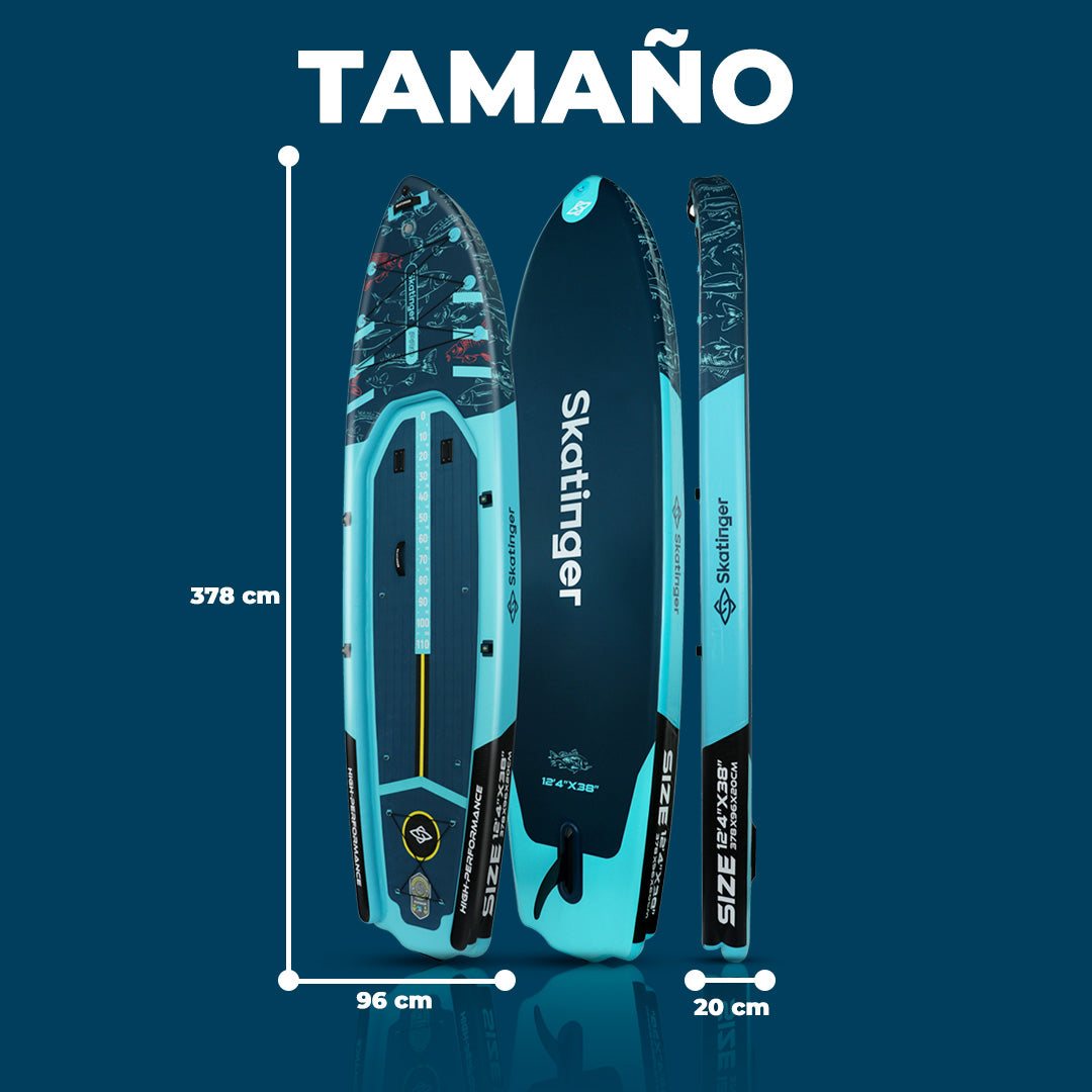 Skatinger | Fishing SUP 12’4” x 38” x 6” Tabla de Paddle Inflable