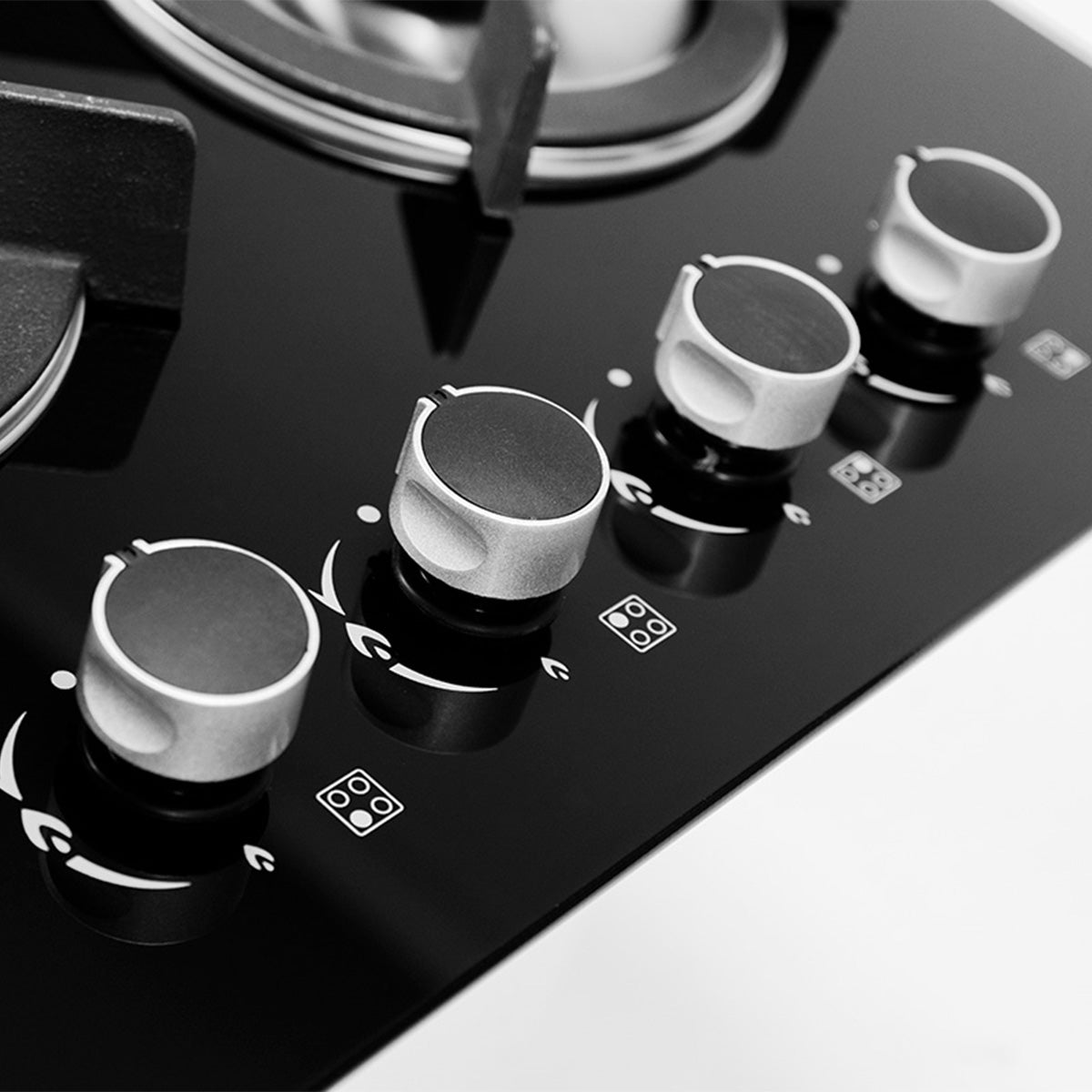 Parrilla a Gas MIA CUCCINA Vidrio Templado 4 Quemadores 120v