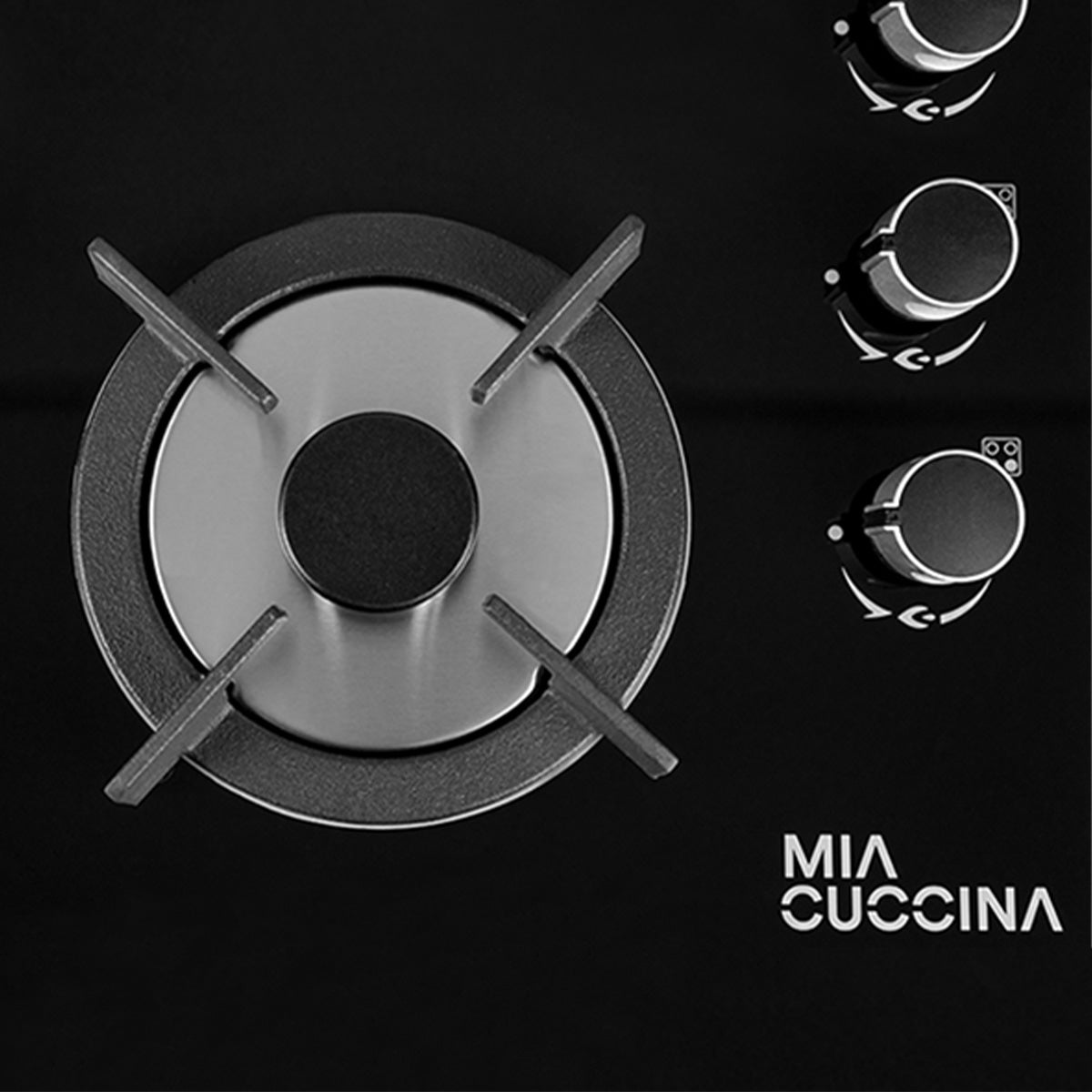 Parrilla a Gas MIA CUCCINA Vidrio Templado 4 Quemadores 120v