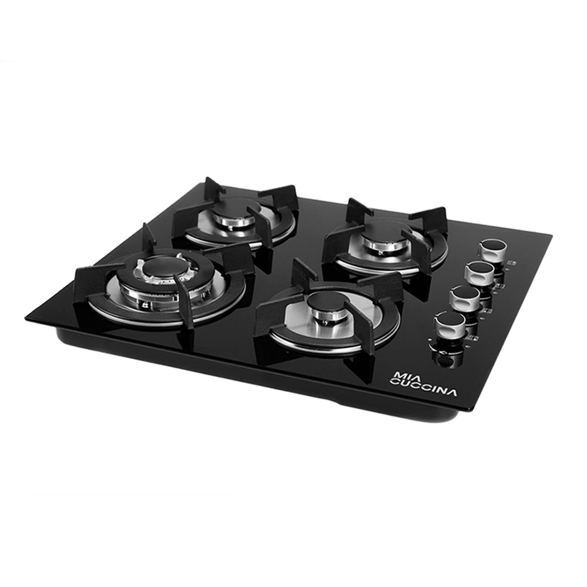 Parrilla a Gas MIA CUCCINA Vidrio Templado 4 Quemadores 120v