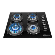 Parrilla a Gas MIA CUCCINA Vidrio Templado 4 Quemadores 120v
