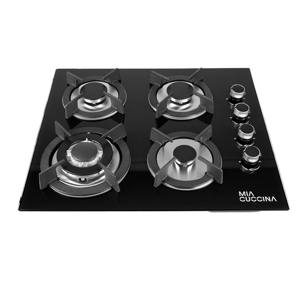 Parrilla a Gas MIA CUCCINA Vidrio Templado 4 Quemadores 120v