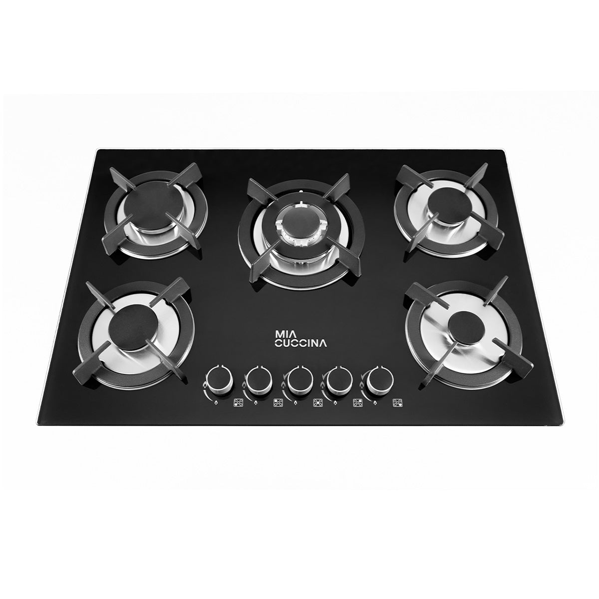 Parrilla a Gas MIA CUCCINA Vidrio Templado 5 Quemadores 120v