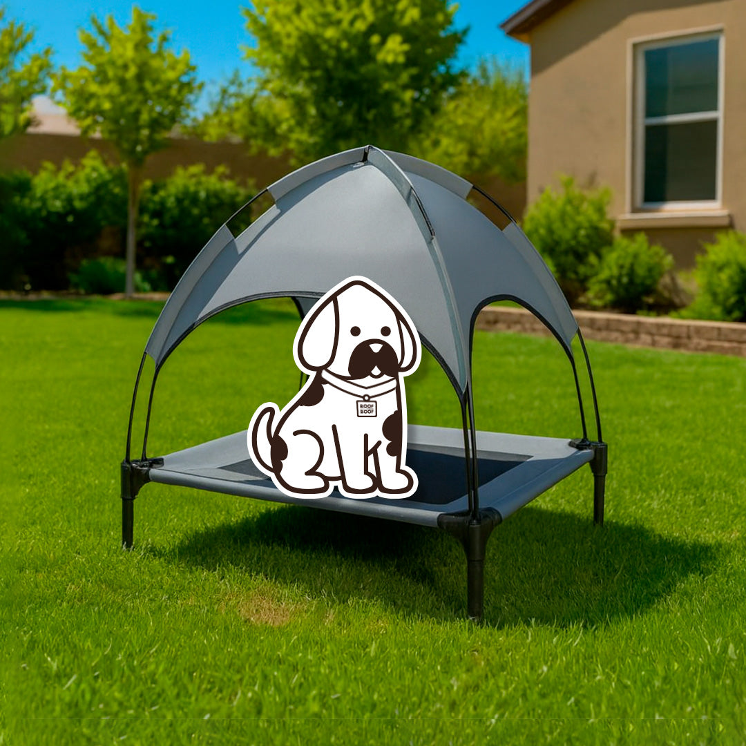 Cama Elevada con Toldo para perro, portátil