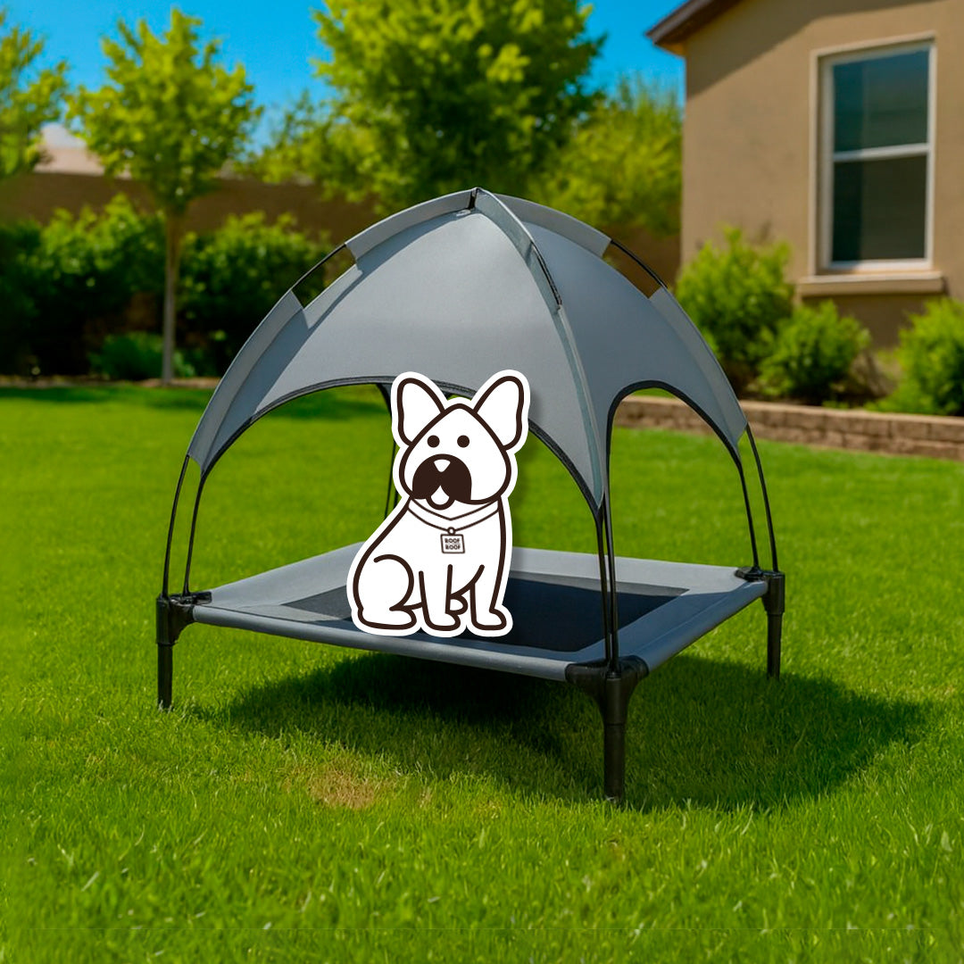 Cama Elevada con Toldo para perro, portátil