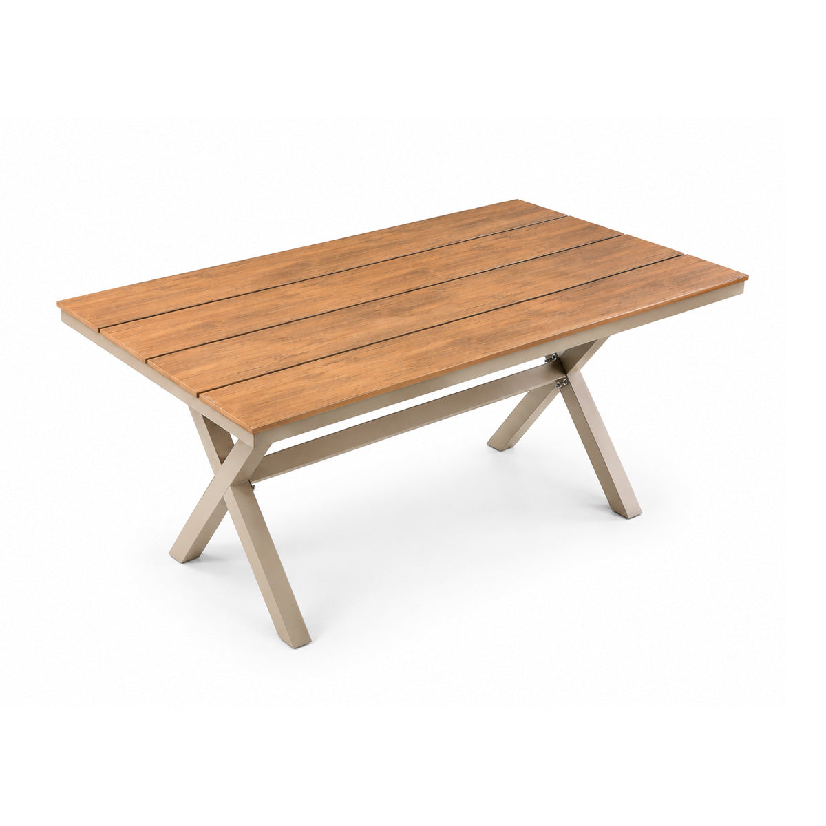 Mesa de Comedor de Aluminio con Plástico Timber para Exterior Treggo