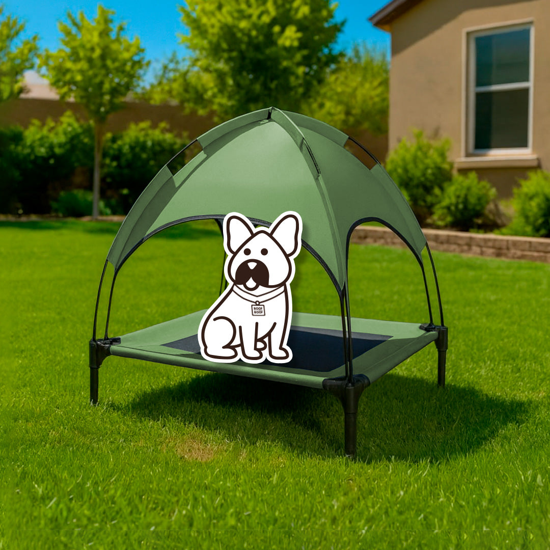 Cama Elevada con Toldo para perro, portátil