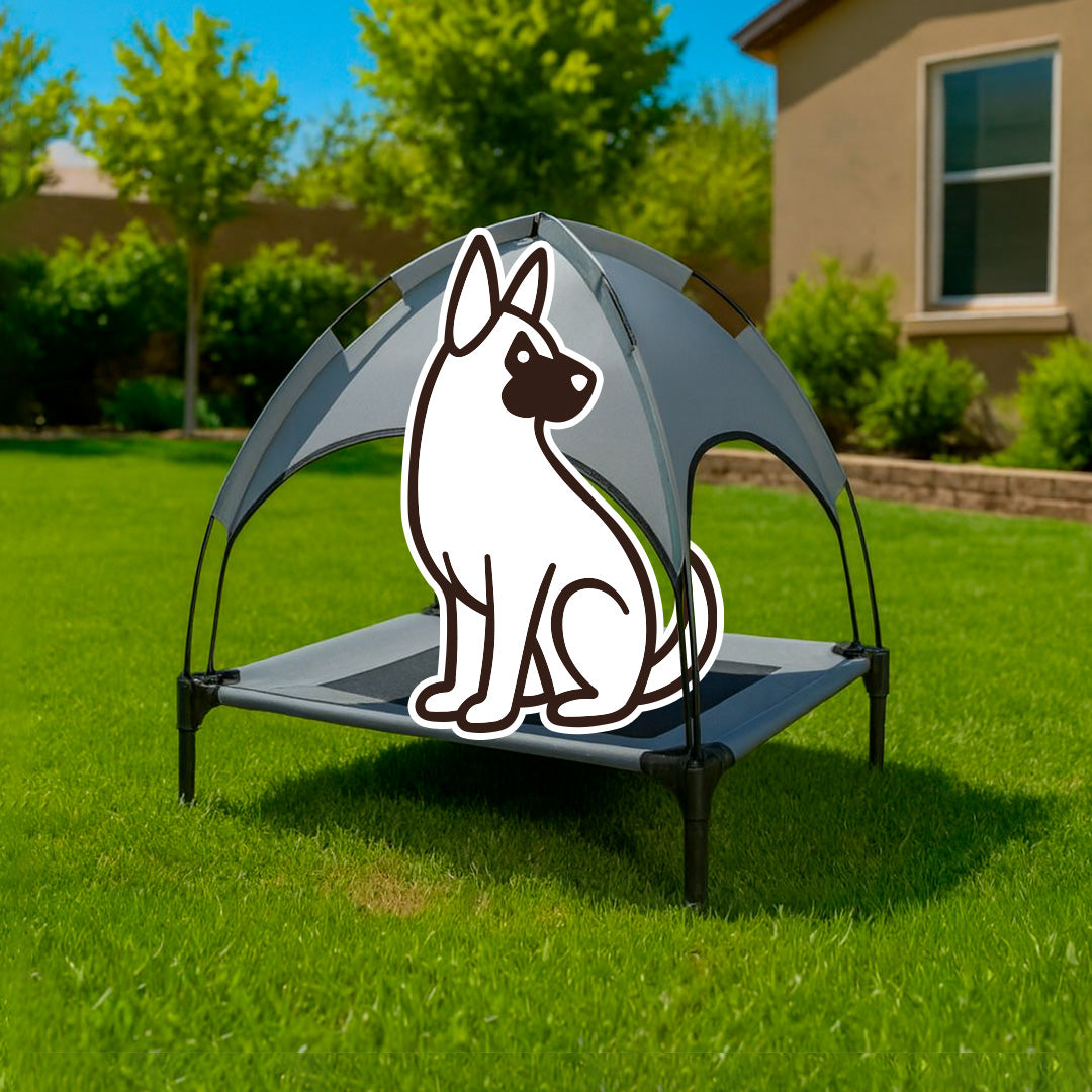 Cama Elevada con Toldo para perro, portátil