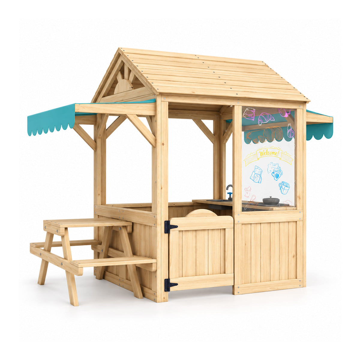 Cocina mágica infantil de madera para exterior