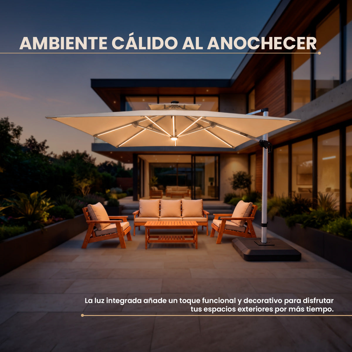 Sombrilla para Jardín Cuadrada Eclipse